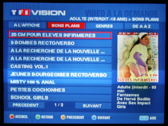 TF1 Vision section adulte, bon plans : “25 cm pour élèves infirmières”