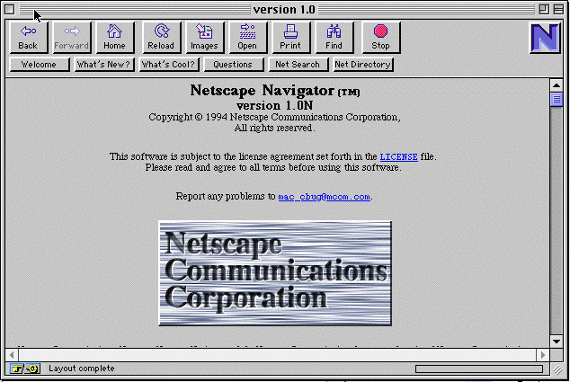 Netscape Navigator 1.0N